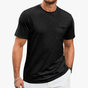Mens Short Sleeve T Shirts Crew Neck Casual Summer Basic Shirt Lightweight Tee Tops with Pocket