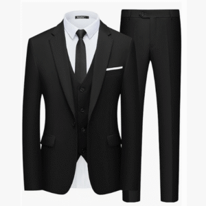 Men’s Slim Fit Suit One Button 3-Piece Blazer Dress Business Wedding Party Jacket Vest & Pant